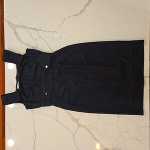 London Times Black Sleeveless Sheath Dress